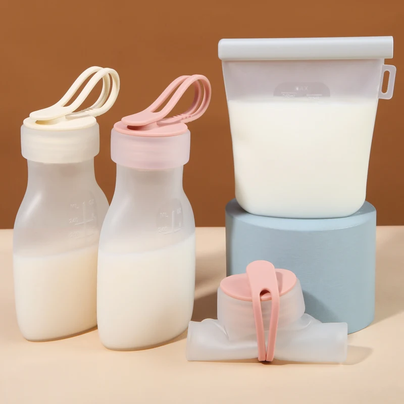 Kean Factory Custom Food Grade Safe BPA Free Reusable Leak Proof Zipper Seal Silicone Breast Milk Storage Bags