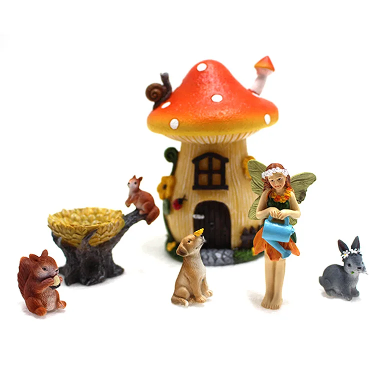 Jiayi Craft  Wholesale Fairy Garden Miniatures Fairy Garden Houses Fairy House Garden Decoration
