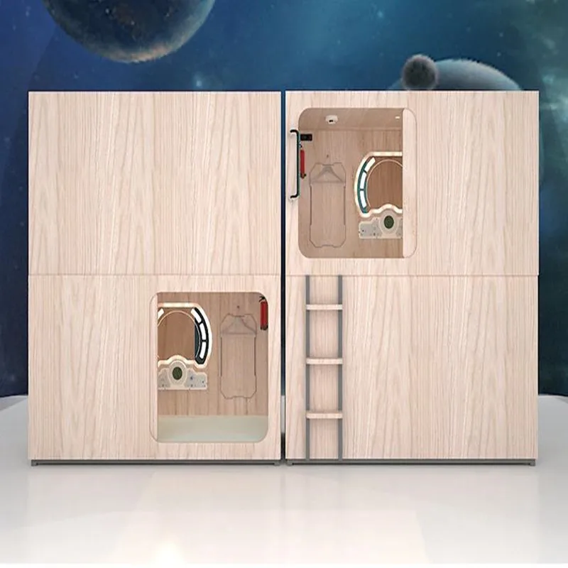Single Sleeping Pod Bed Capsule Hotel Made in China Hotel Furniture Wood,wood Carton Modern Panel Room