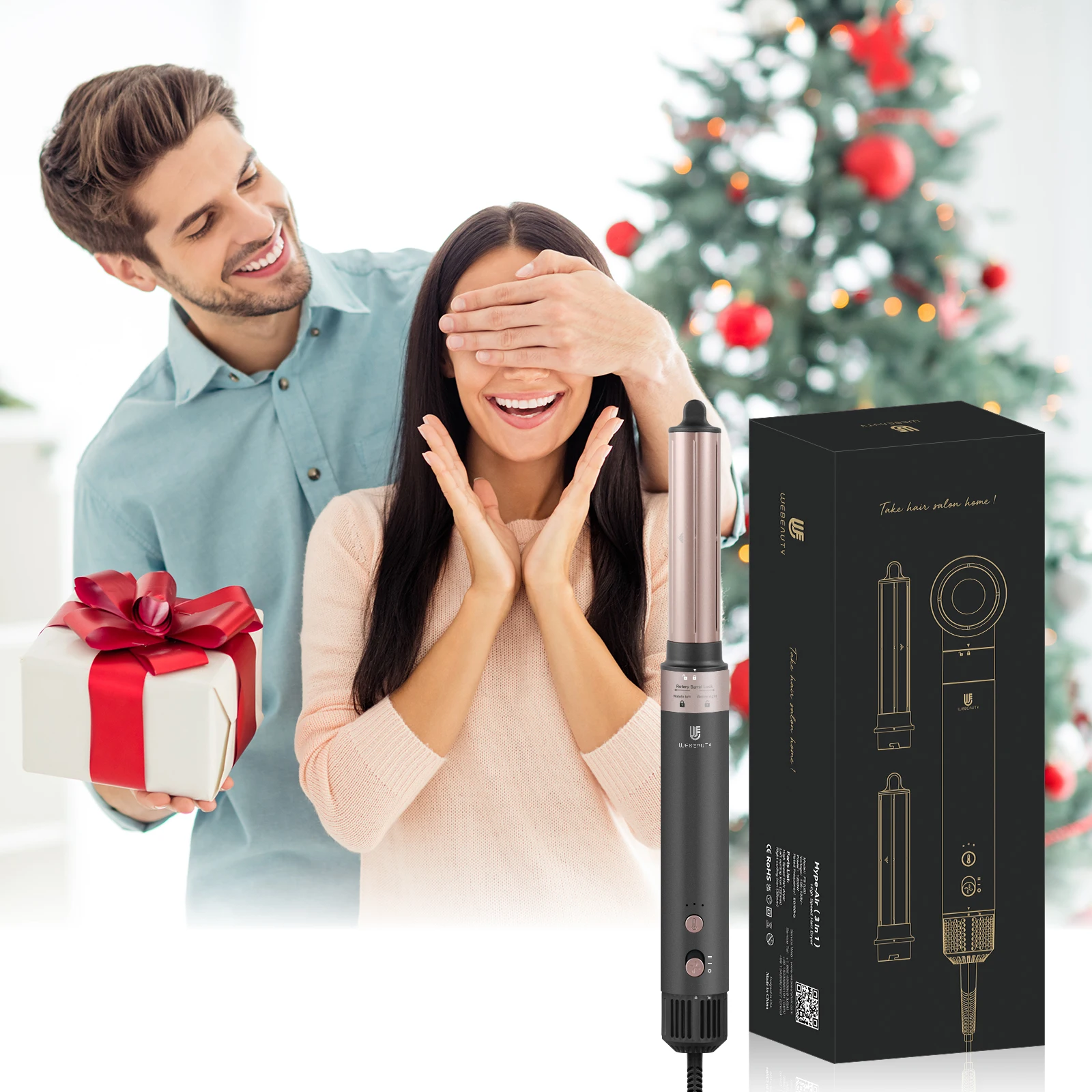 2024 New Trend 3 in 1 Hair Styler Hair Dryer BLDC high speed ionic Hot Air Brush Multifunctional Blow Dryer Brush