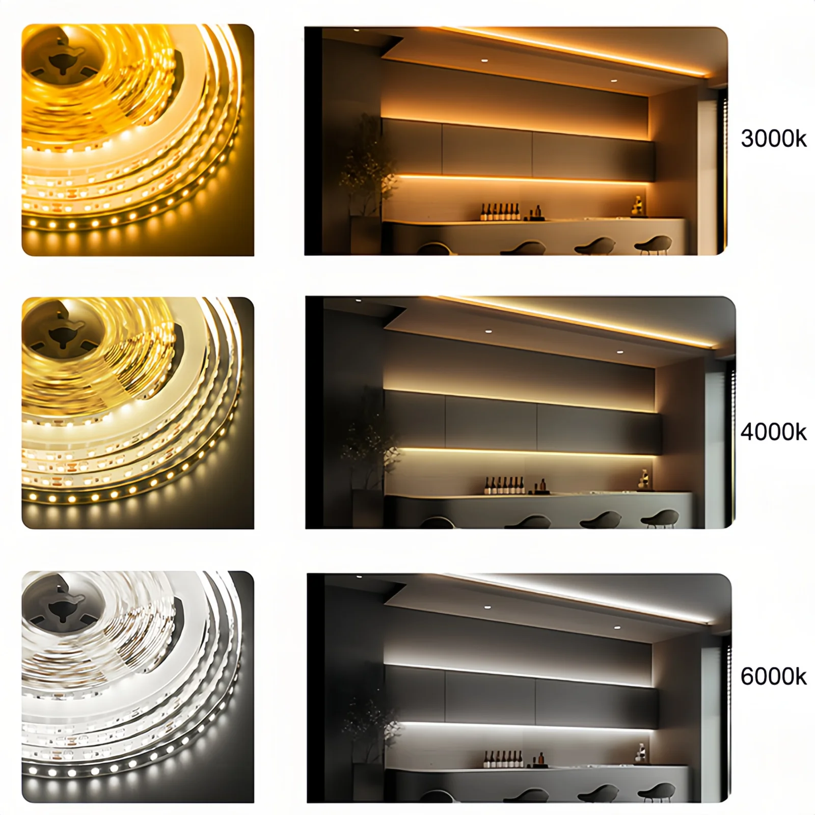 Шэньчжэнь 12 В/24 В smd 2835 Светодиодная гибкая лента 10 м/рулон 3000 К 4000 6000 luces светодиодная лестница