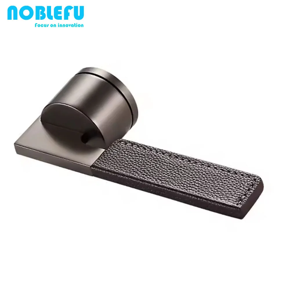Made in China New Design Leather Door Handle High Quality Zinc Alloy Door Handle Lock with Lock Core