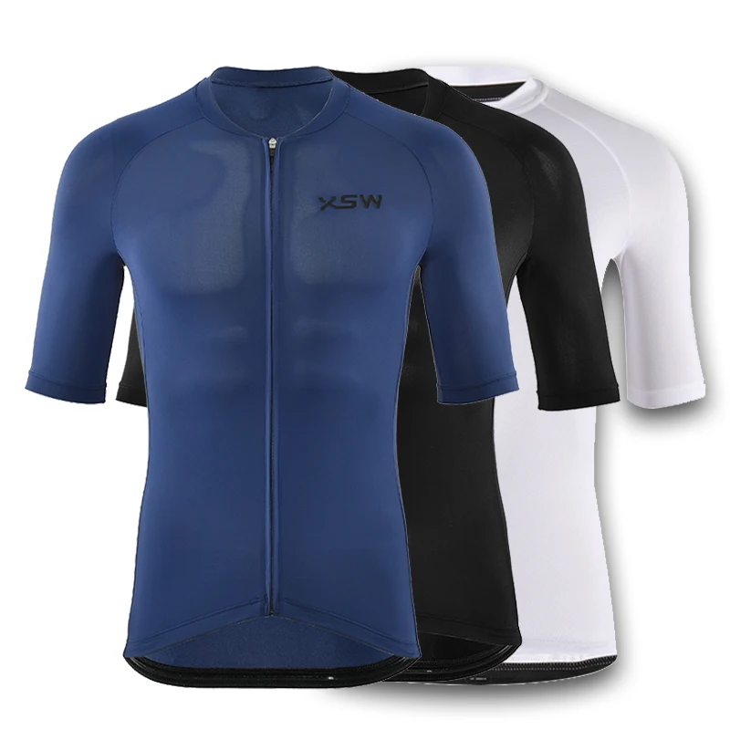 gentleman racing club men pair mtb cycling jersey clothing short sleeve mens soft milk shreds clothes  with SBS brand zipper