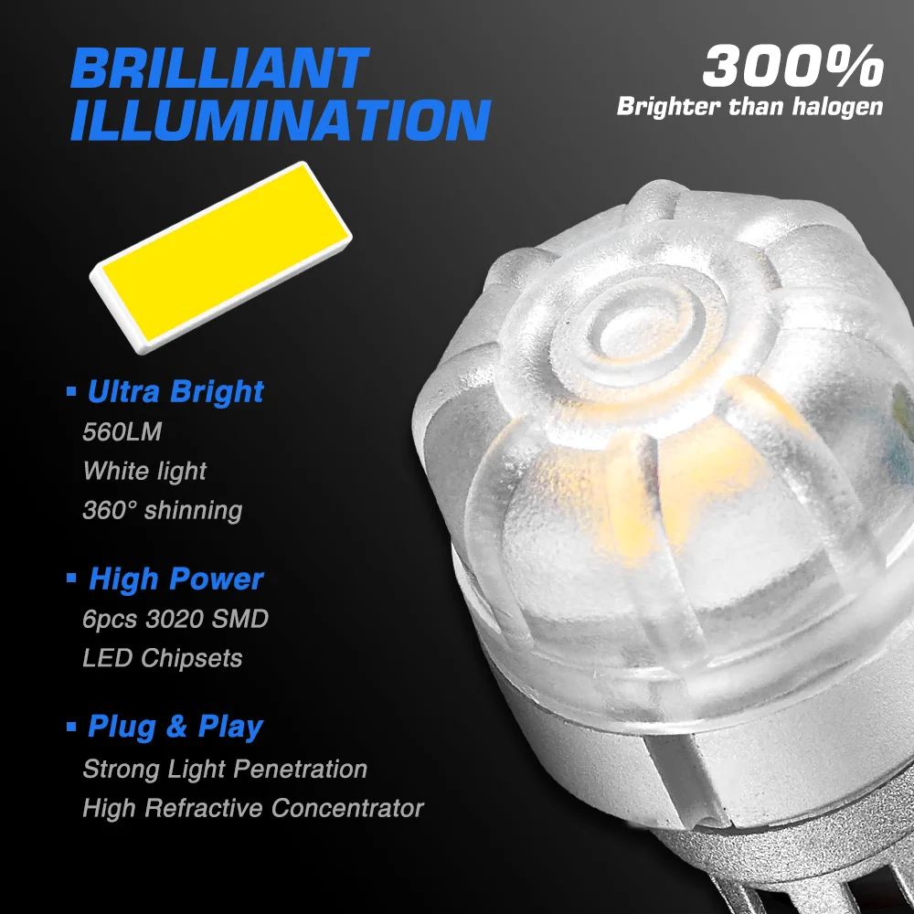 Novsight auto lighting system LED T15 canbus 3020 3SMD 1W white red yellow interior turn signal light t15 led