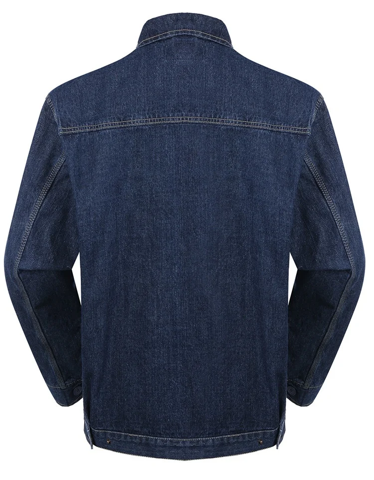 Oem Custom wholesale Streetwear washed ripped winter Wear resisting antifouling plain blue men denim jean jacket