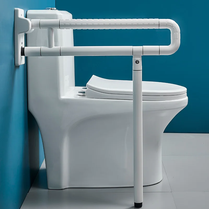 Elderly disabled decorative safety foldable handicap u shape wall mounted stainless steel folding handle grab bars for bathroom