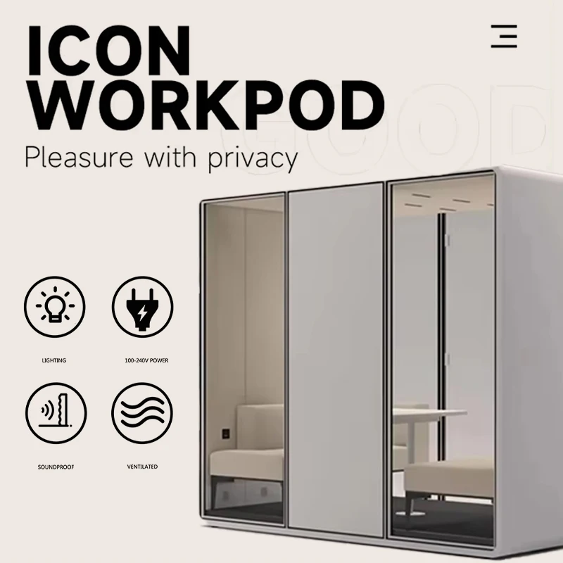 Room Space Privacy Portable Office Large Phone Booth Pod Leisure Meeting Pod Soundproof Vocal Booth