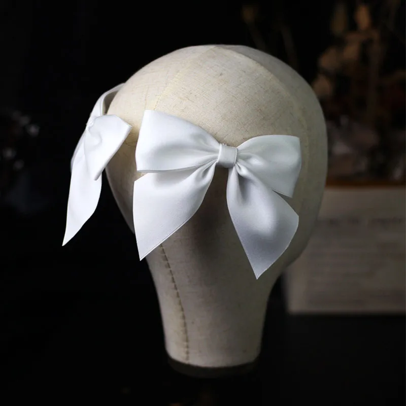 Заколка для волос в стиле Ins ручной работы с атласным бантом-бабочкой