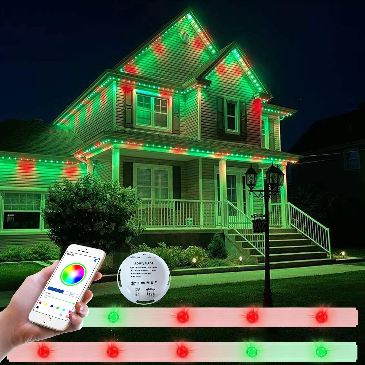 gouly Manufacturer Wholesale Rgb + White 3500K  4100K with Tracks Hotel Holiday Time Christmas Point Led Pixel Lights