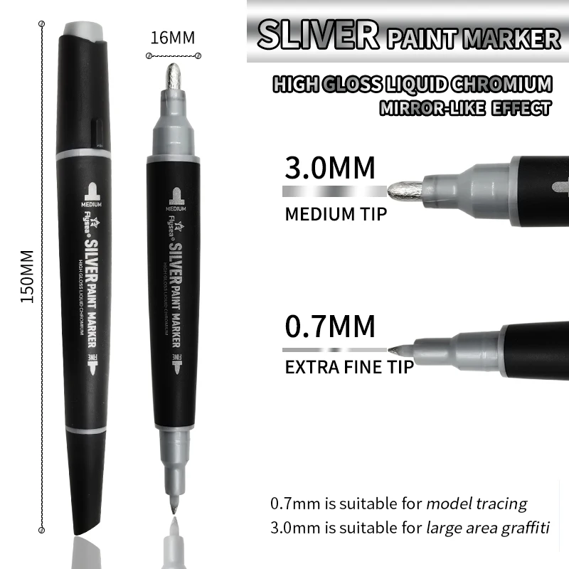 New Design Silver Art Liquid Mirror Chrome Marker Effective On Any surfaces