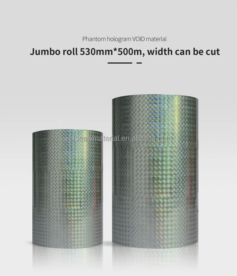 OEM Factory Best Price Silver Color Security OPEN VOID Paper Materials in Rolls