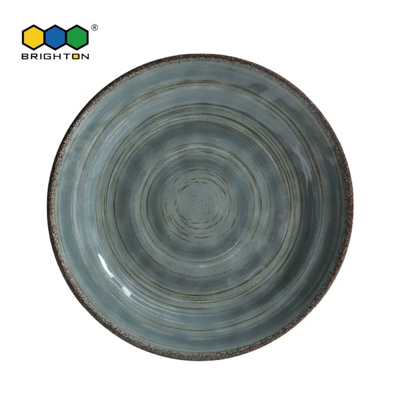 Strong Anti-Stain Ability and EU regulation approved Melamine 11 inch Dinner Plate eco-friendly products for promotion