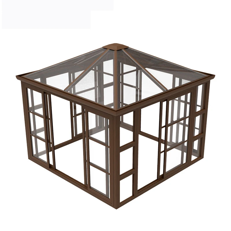 3.0 mm aluminum thickness sunroom transparent aluminum alloy outdoor sunhouse European sun room
