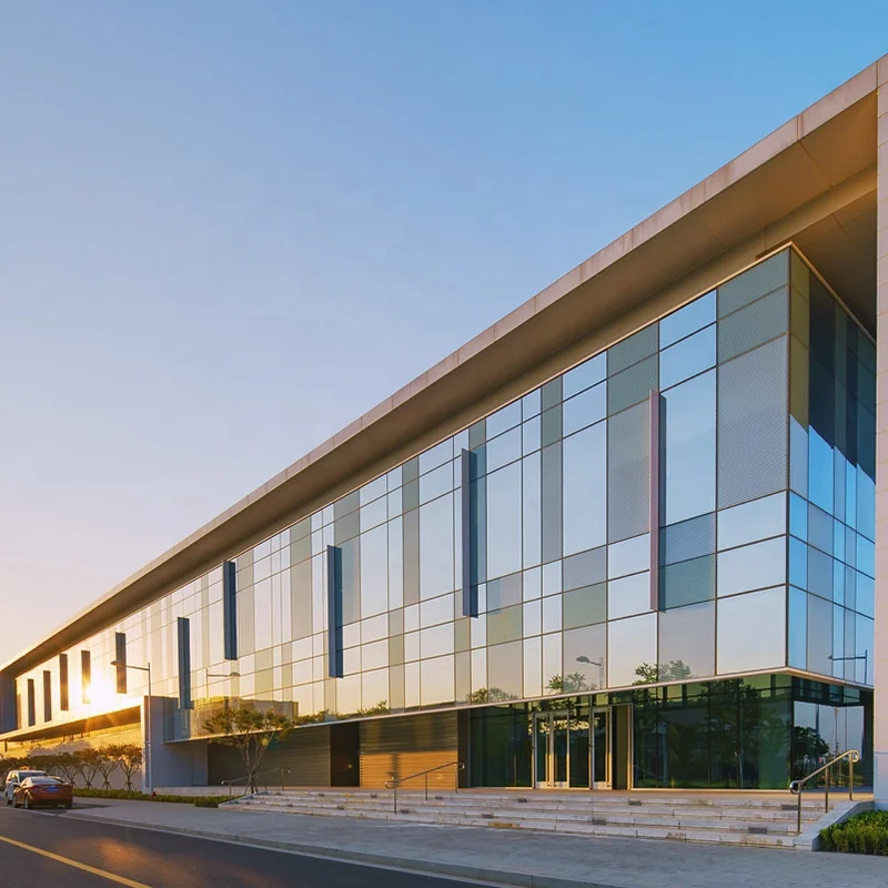 Commercial High-rise Building Aluminum Curtain Wall Energy Saving Soundproof Tempered Glass Curtain Wall