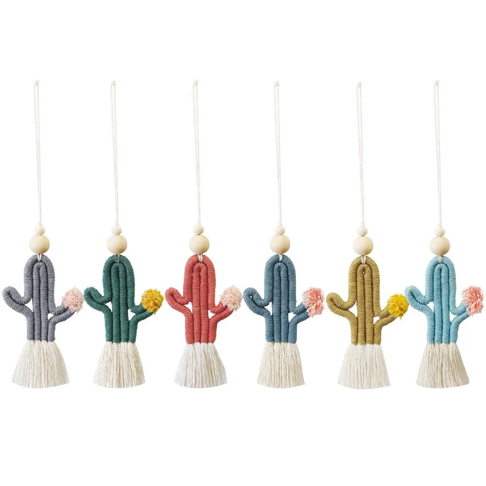 Cute Boho Girls Room Decor Hand Made Woven  Tassel Macrame Wall Hanging Home Decor