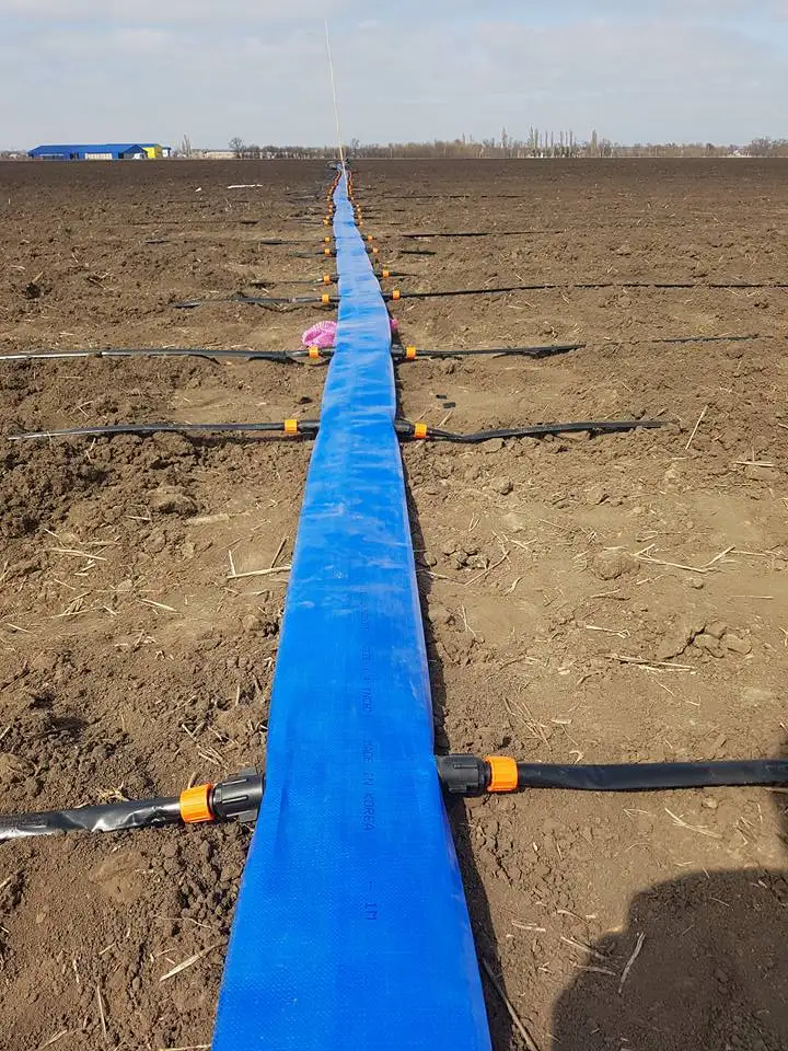 China Supplier Tractor Reeler Layflat Hose Blue  Pipe Hose For Water Reeler Layflat Hose