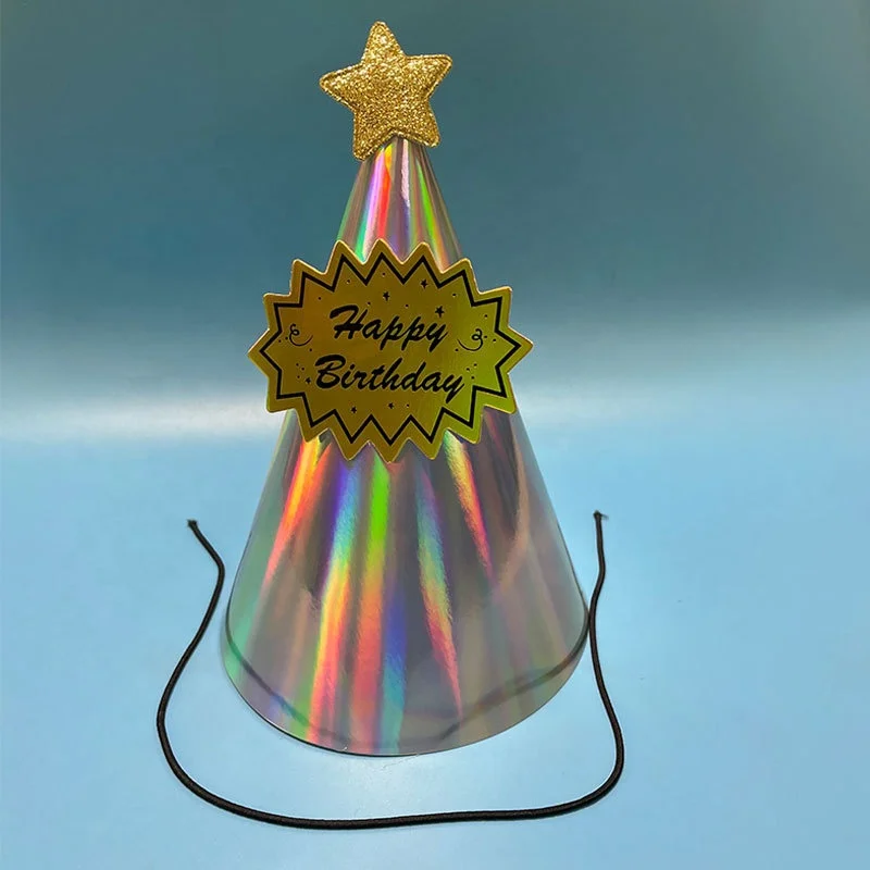 Cute Paper Cone Hat Dress Up Girl & Boy Birthday Hat Party Supplies Decoration green cool and delicate party paper hat