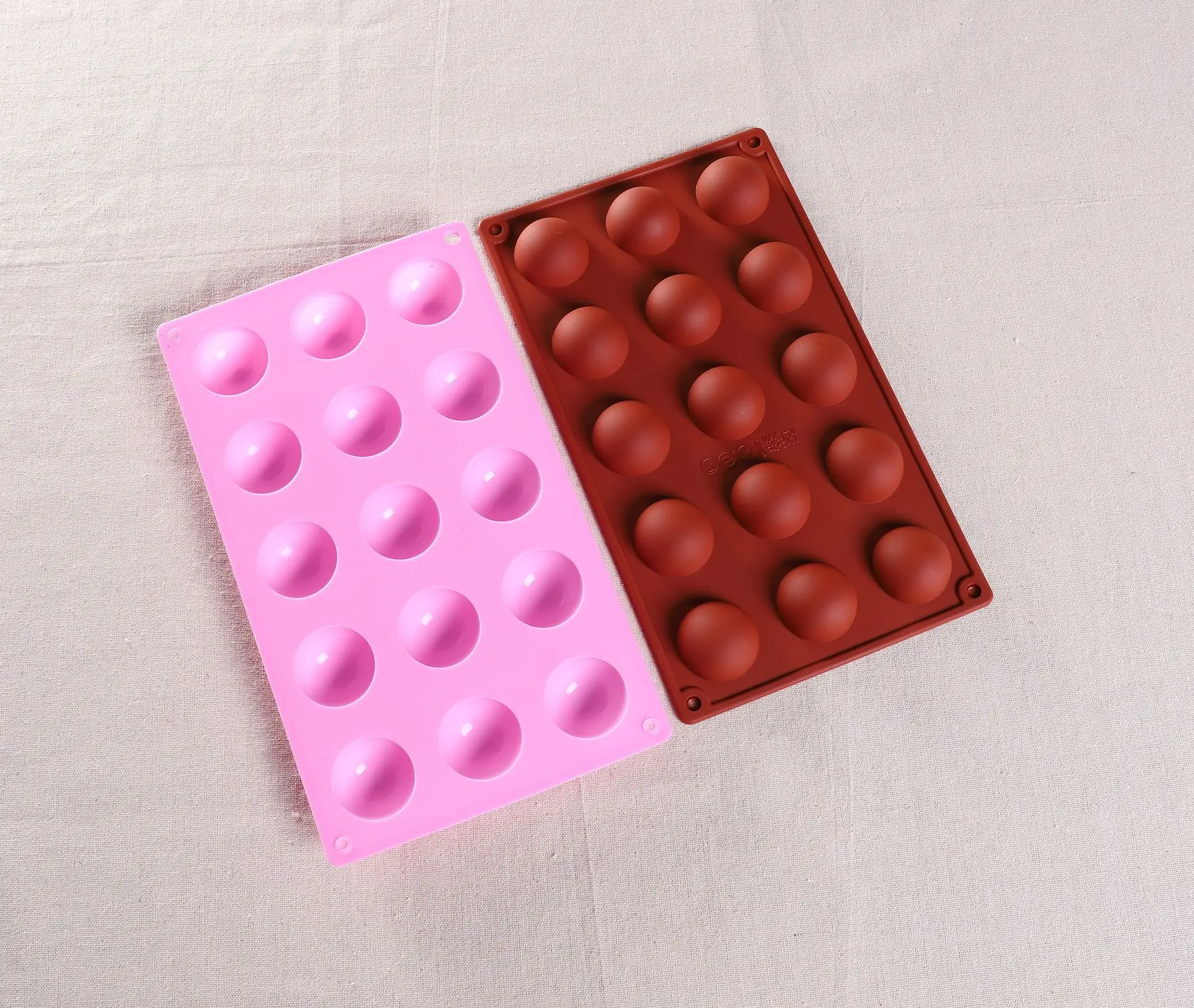 15 Cavity Semicircle Semi Sphere Silicone Chocolate Candy Jelly Truffles Mold