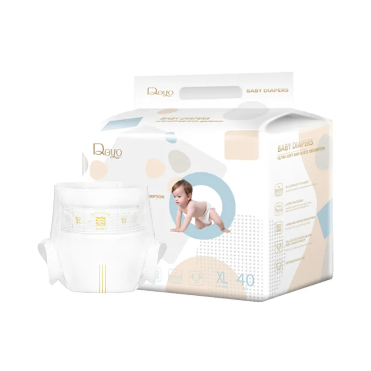 Hot Selling Disposable Wholesales Best Quality Baby 3d Leak Prevention Channel Pe Baby Diaper for Africa
