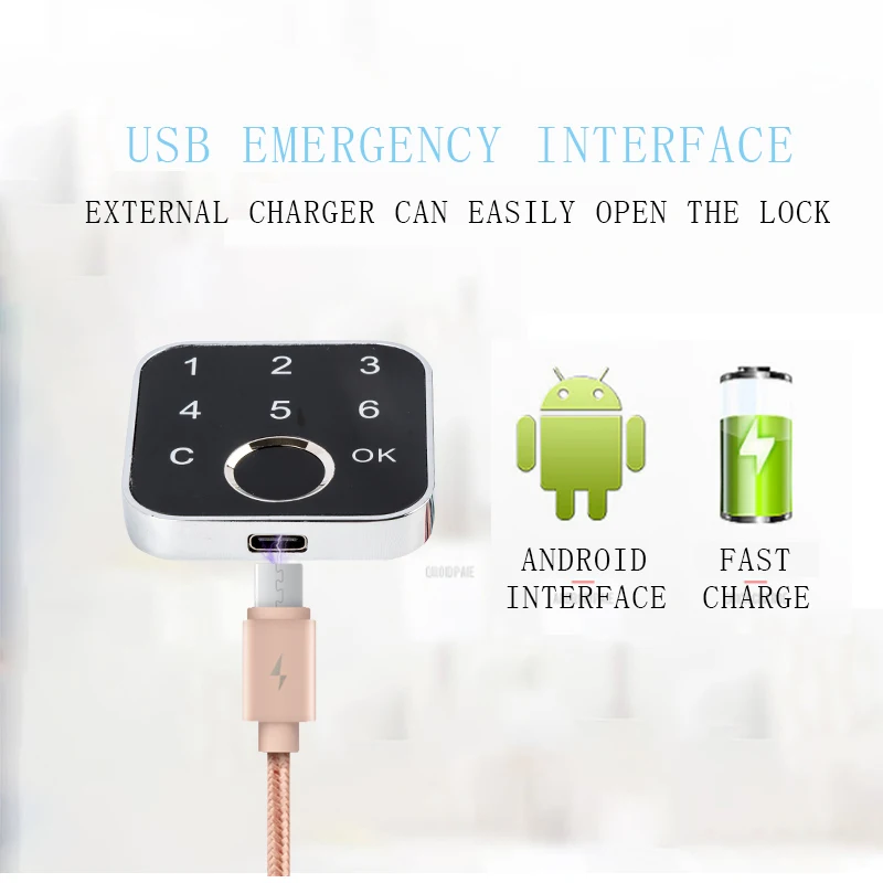 GROW G16 Password Fingerprint Cabinet Drawer Lock For Home Office