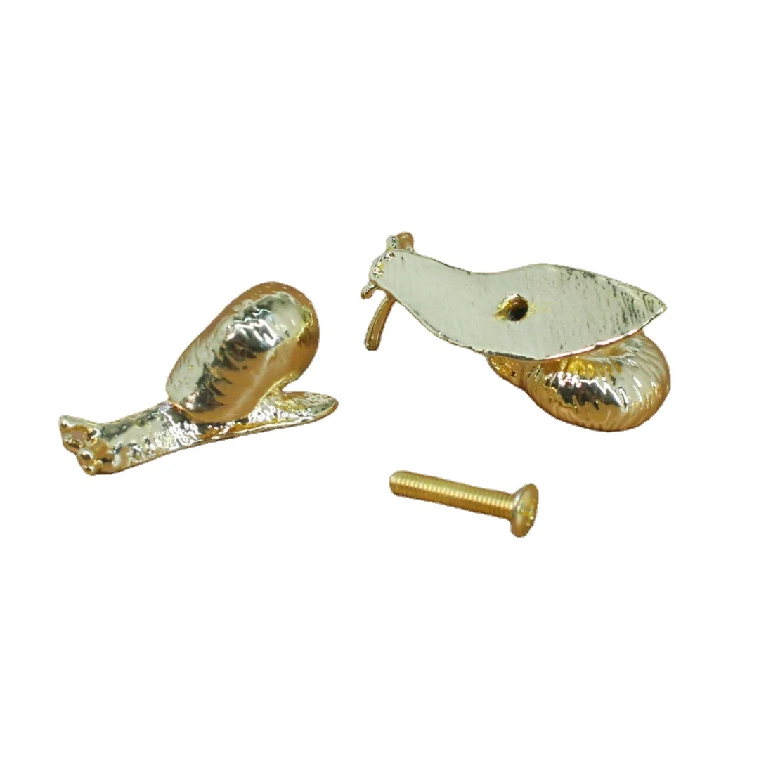 Creative material alloy snail chest of drawers handle wardrobe locker furniture handle buckle.