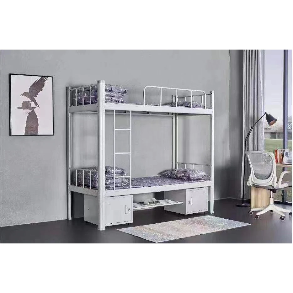 double decker metal Children Dormitory Sofa Cum Steel Double Bunk Bed for Sale