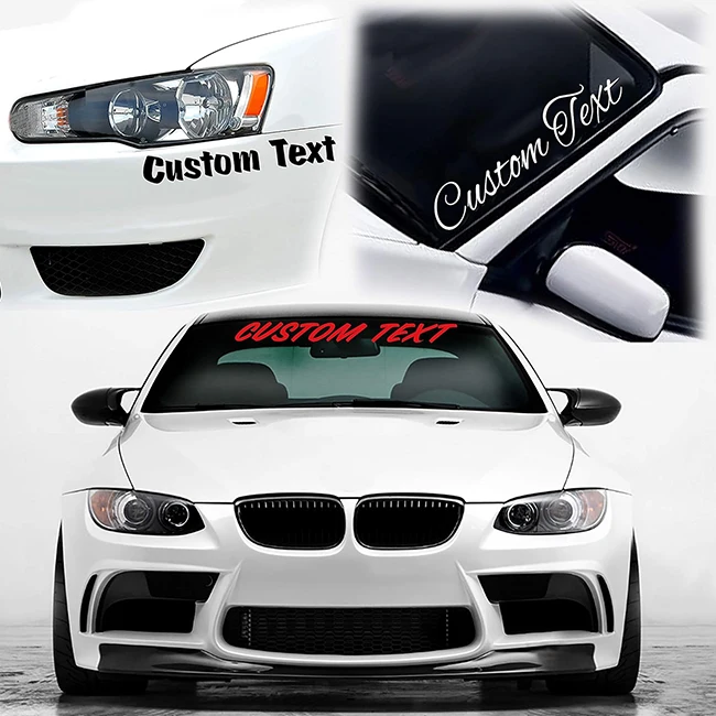 Custom Car Stickers Sample Design Window Family Pure Customized Car Decal Window Body Text Stickers