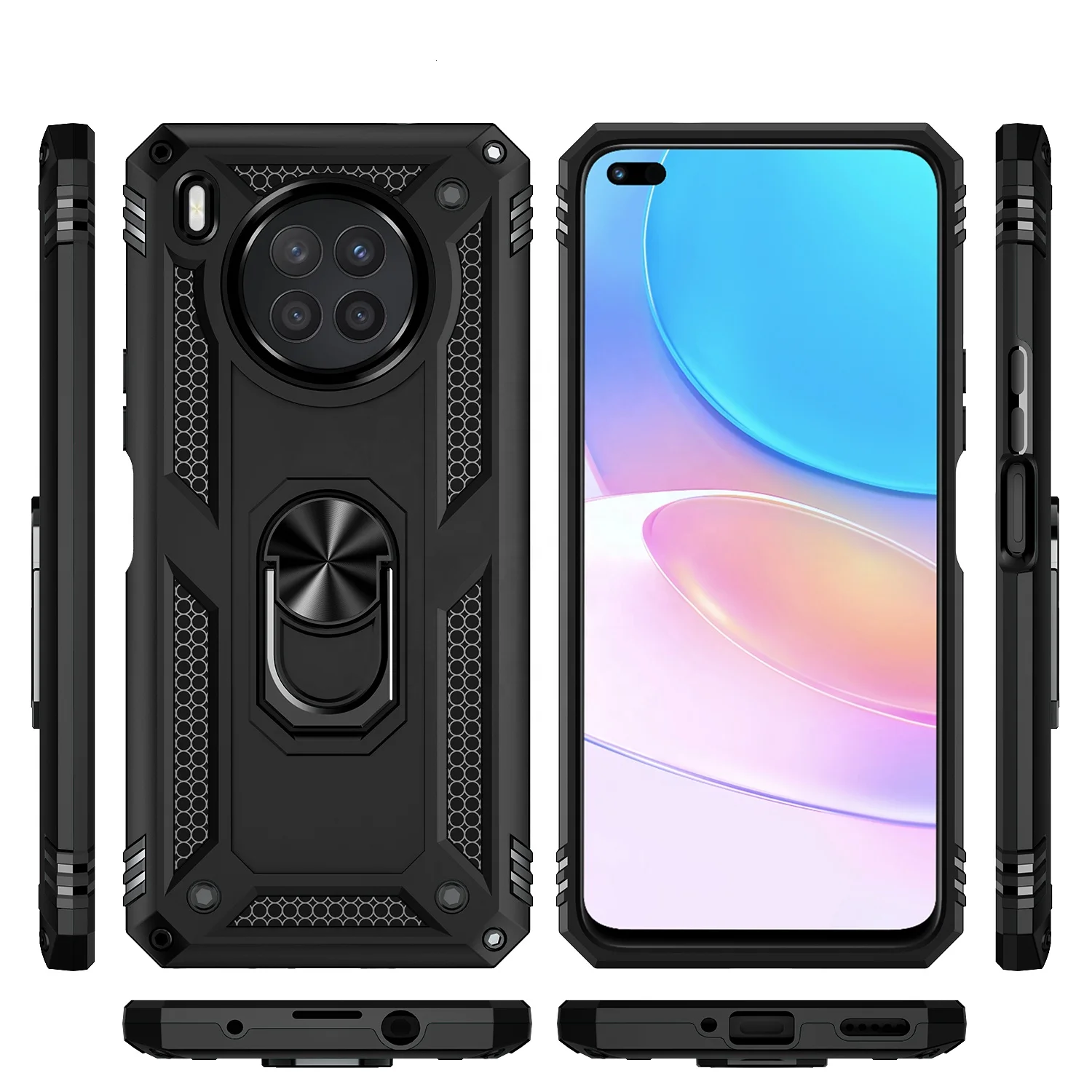 wholesale Metal Ring Kickstand Case for Huawei Honor 50 Lite Honor50 Nova 9 8i 8 Nova8i Mate 40 Pro P40 P30 Mate 30