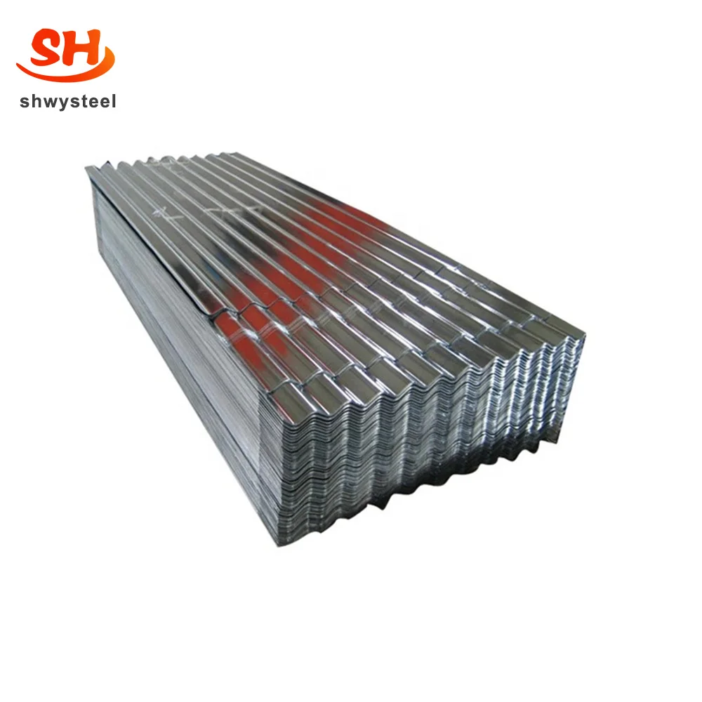 Cheap 22 24 26 28 gauge gi galvanized steel corrugated metal roofing iron sheet 0.35 DX51D full hard zinc aluminum roofing sheet
