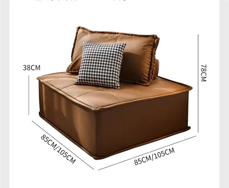 New Arrival Nordic Balcony bedroom Technology Fabric Tofu Block Lazy Small Living Room Combination Modular Sofa