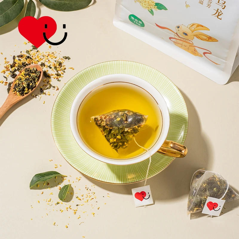 2024 New Flavors private label Biodegradable Pyramid Triangle tea bags Green Tea/black tea/tieguanyin tea