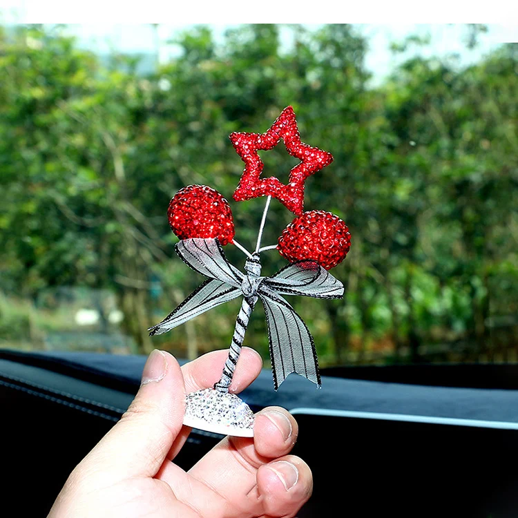 Bling star Spring cartoon doll cute cat car decoration