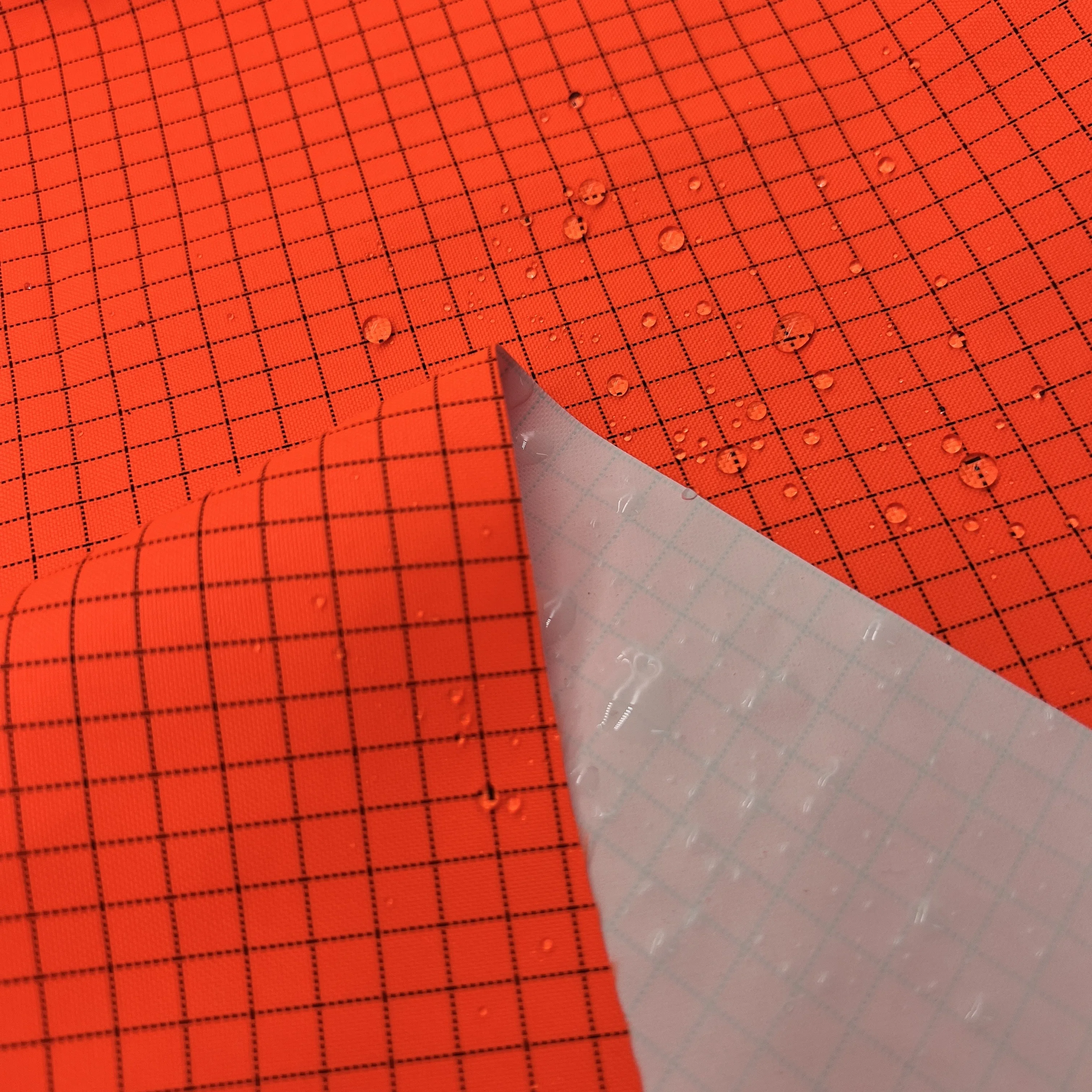 300D Conductive Fabric Grid Pattern Fireproof Anti-static Oxford Fabric for Fireproof Uniforms and Workwear