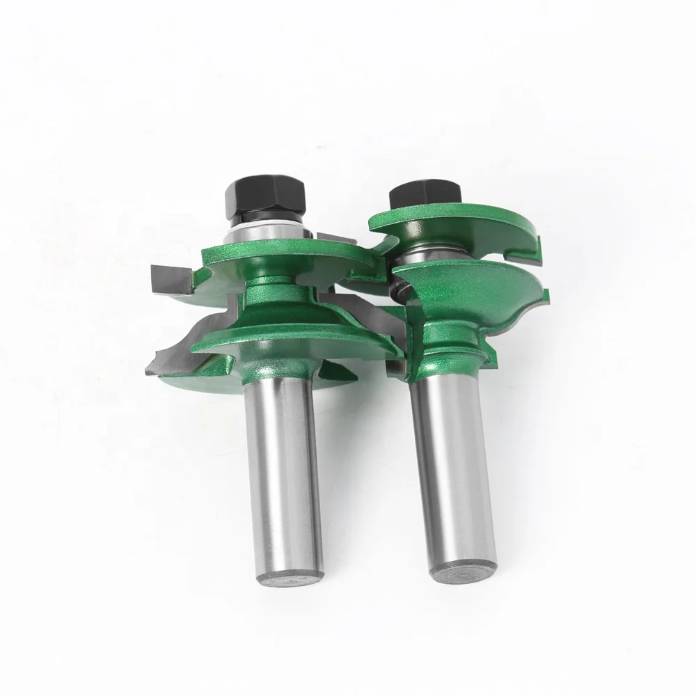 TGS 2pc 12mm Shank Raised Panel Cabinet Door Router Bit Set Woodworking Cutter