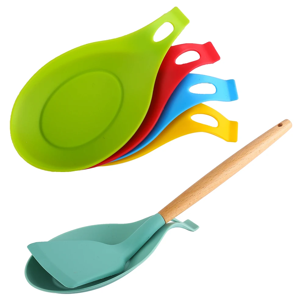 TOONEW Eco-friendly Kitchen Spoon Place Mat Silicone Placement Pad Silicone Spoon Pad