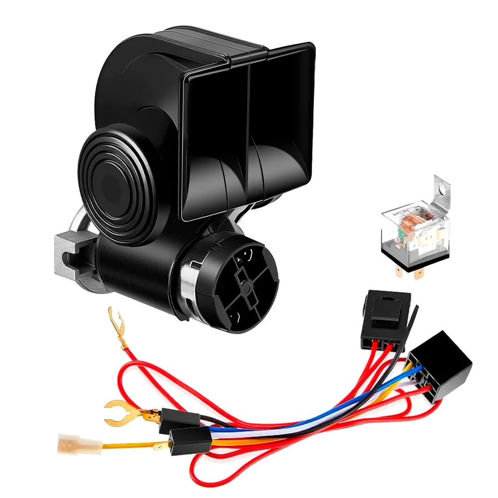 Waterproof Universal Fit Super Loud Electric Snail Horn 12V Horn Kit for Car