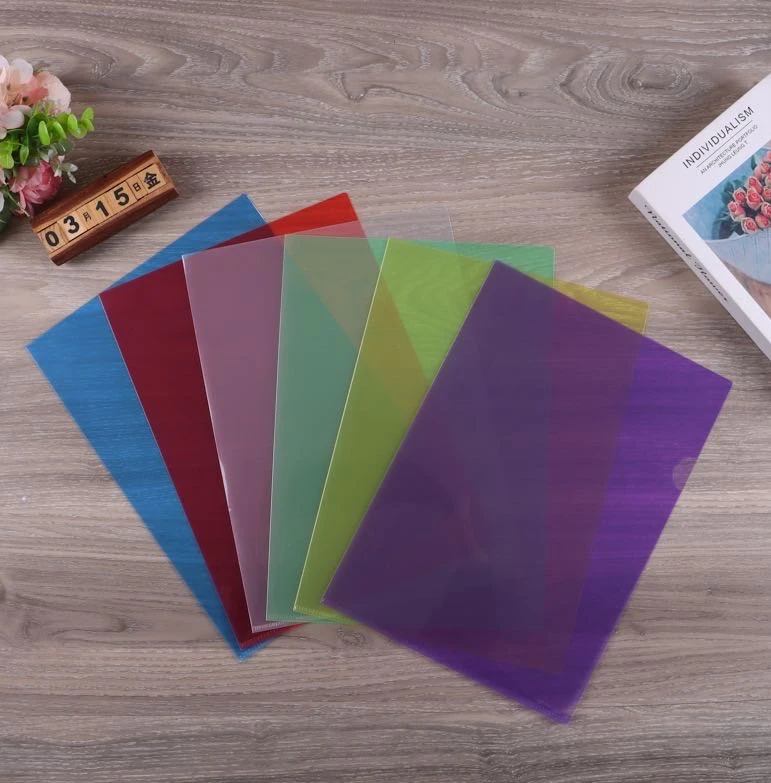 A4 pp L shape file folder in colorful
