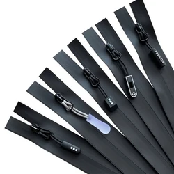 Wholesale cremallera fermuar bag custom logo zippers puller waterproof nylon zipper tape waterproof zipper