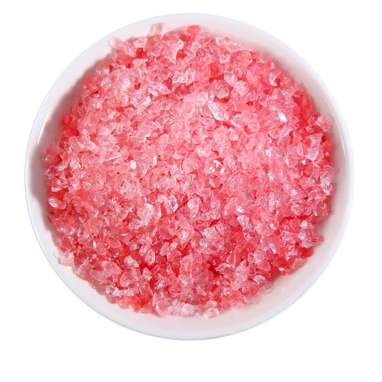 Premium pink decorative glass yarn aquarium glass sand