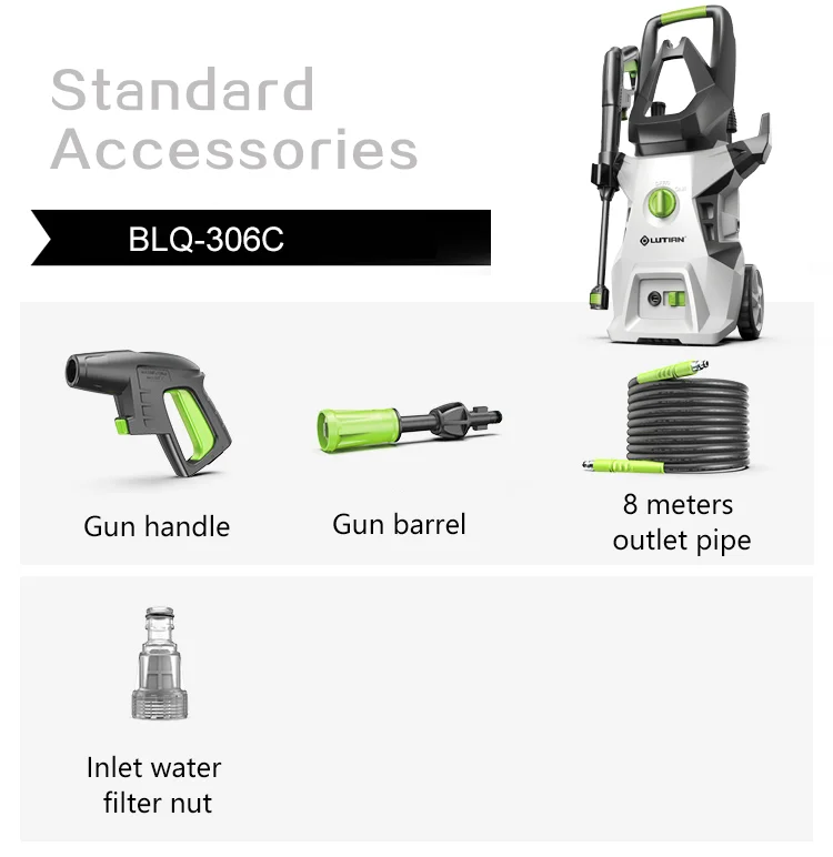 1700W Electric Max Pressure 130bar High Pressures Car Factory Price Wheel Water Washer car portable washer