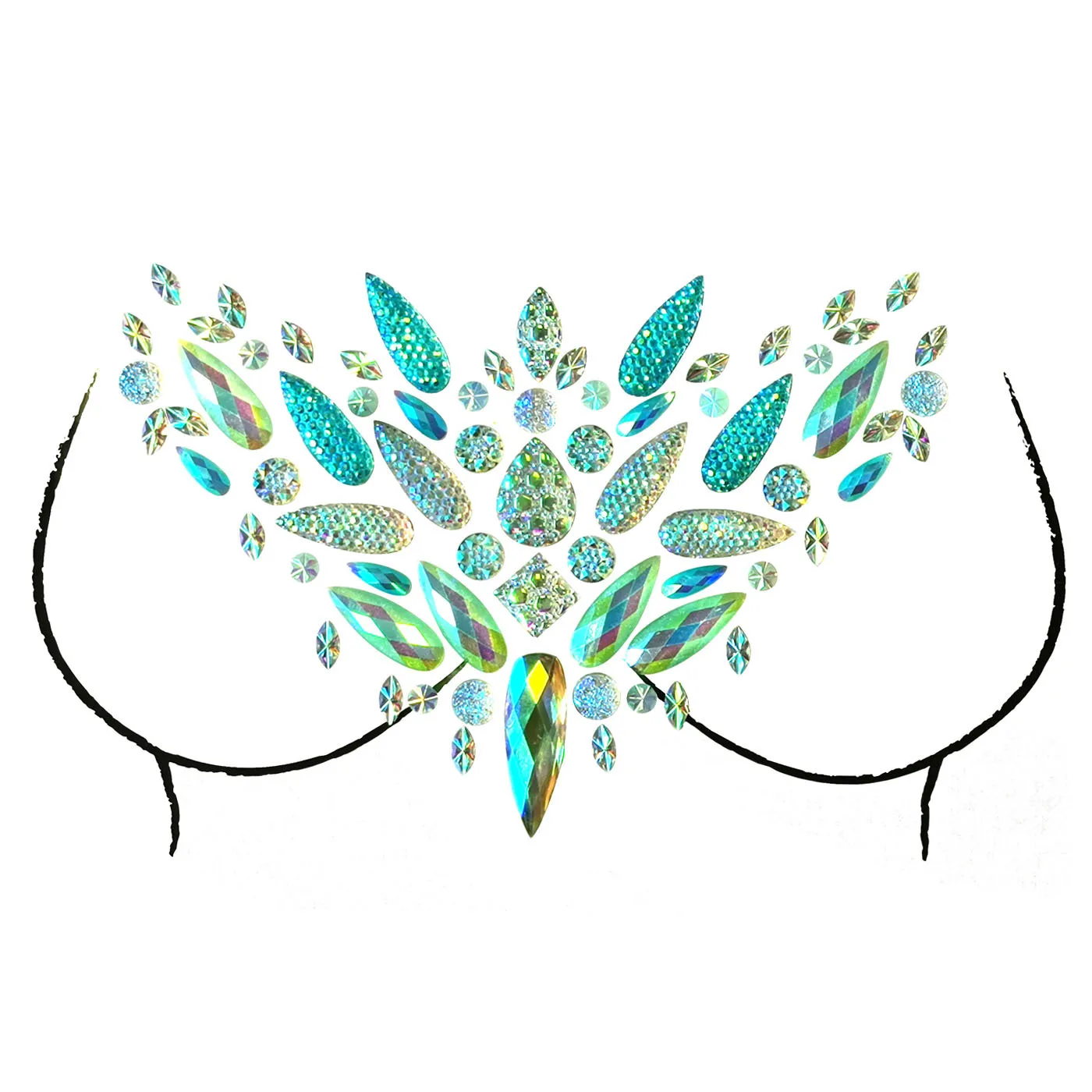 Hot Selling Face Rhinestone Diamond Face Sticker Rhinestone Stickers Body Gems Temporary Tattoo Sticker