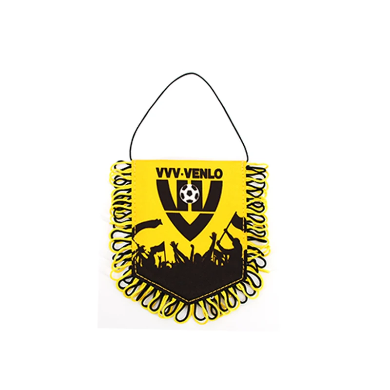 Cheap Custom Small Pennant Embroidery Flag Banner Fringy Window Hanging Flag Mini Flag Banner