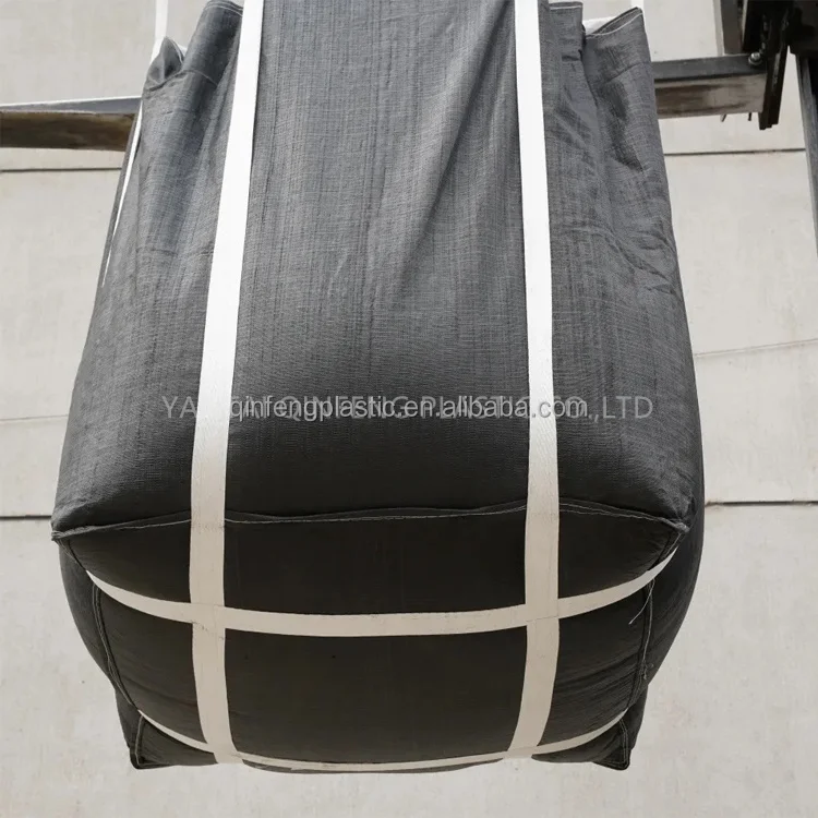 heavy 1500kg 1800kg flexible fibc big jumbo special fiber waste container bags anti-leakage forklift loops for packing concrete