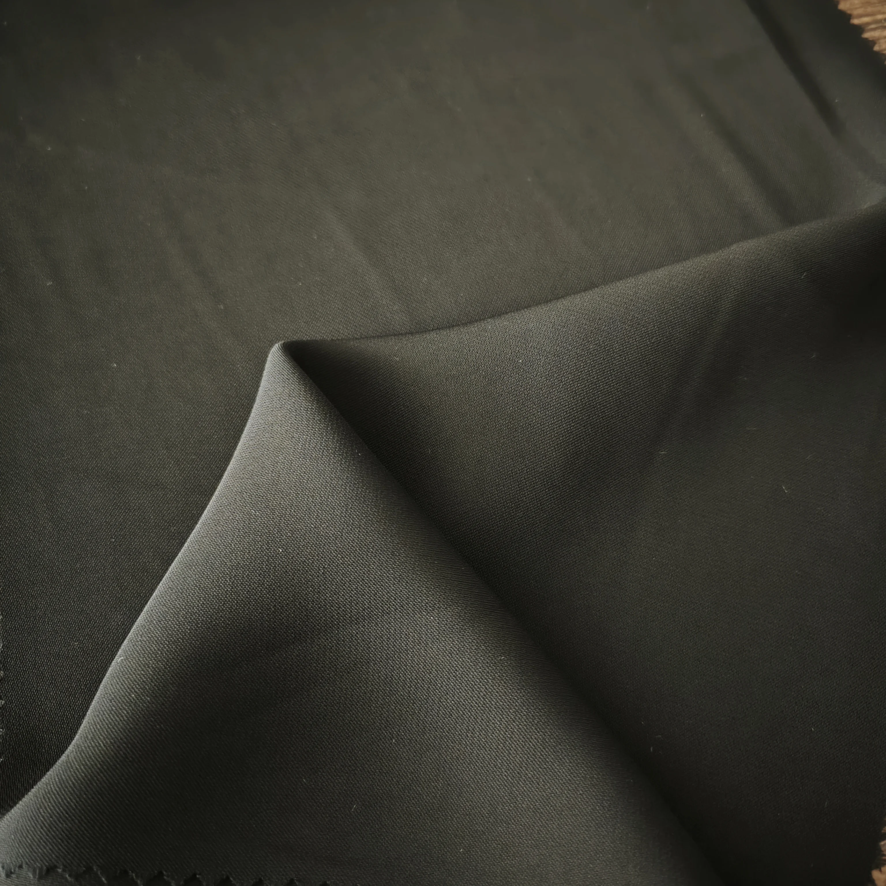 Jet Black High Quality Nida Zoom Abaya Robe Dubai 100% Polyester Arab Muslim Fabric
