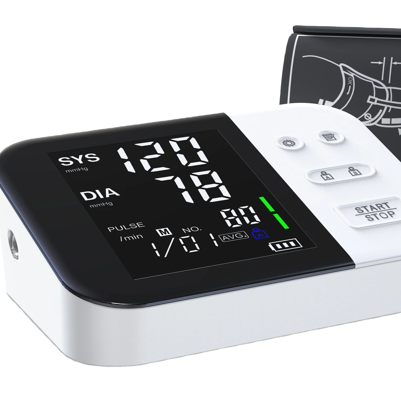 Aleshon New models 121 Black and white appearance automatic digital blood pressure monitors supplier