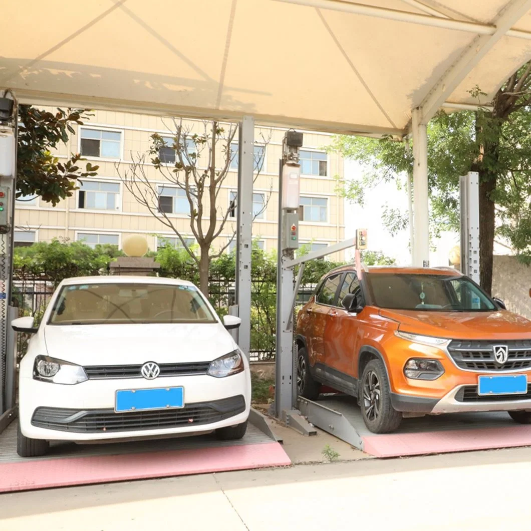 Double Level Auto Parking Equipment 2 Post Hydraulic Car Stacker Parking Lift