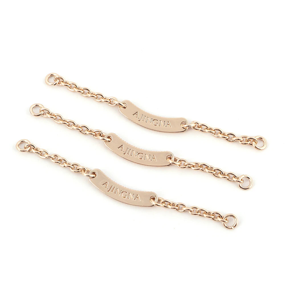 Garment Vintage Embossed Custom Metal Label Logo Small Metal Tag for Clothes