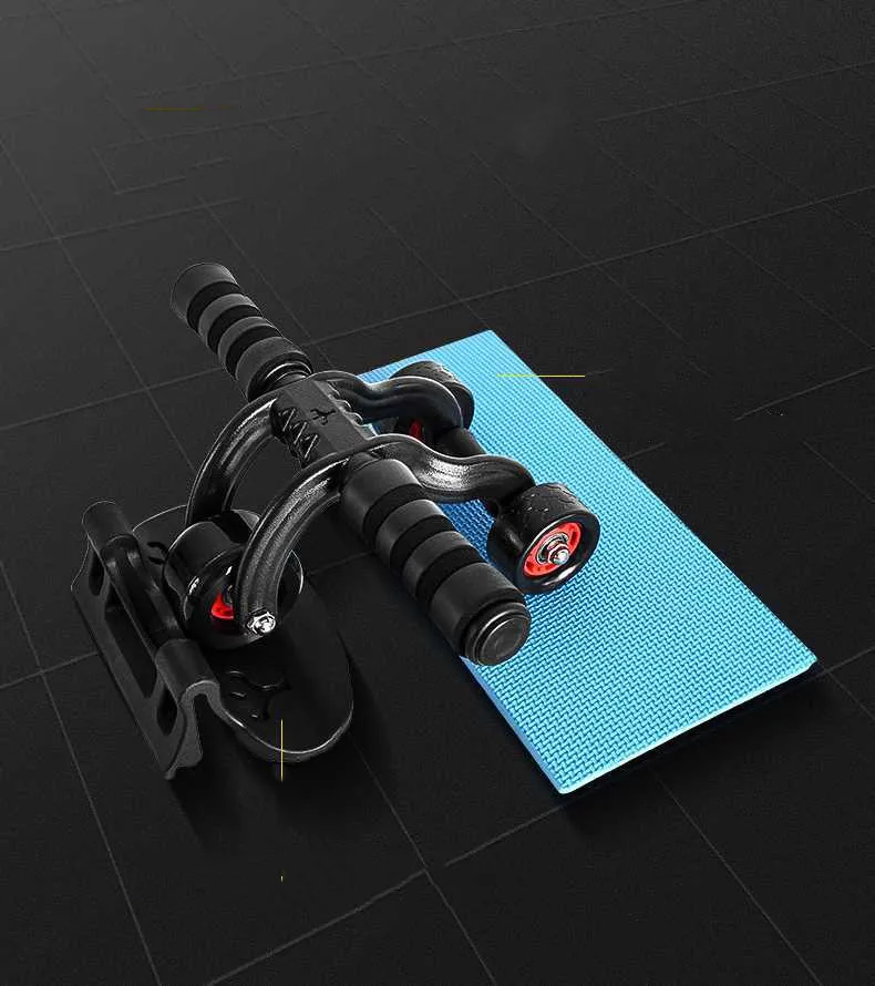 CONWAY ABW011 Upgraded 2 in 1 Self Rebound Ab Wheel Roller With Dual Stable Elbow Pad  Phone Support and Counter