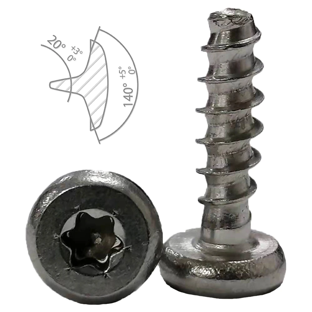 Pt threaded pan head screw tapping torx PT screw for plastics