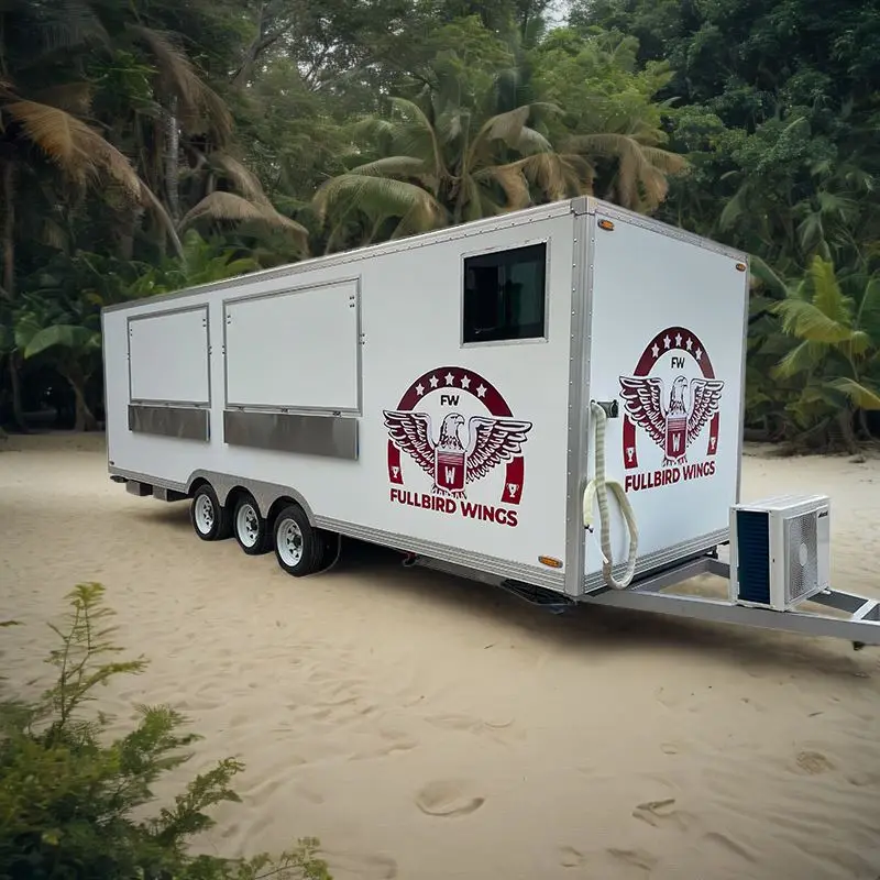 Custom concession fast food trucks Square mobile standard square Customized food trailer